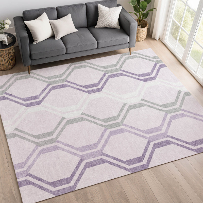 Tapis Mid-Century moderne lavable à la machine intérieur / extérieur Chantille ACN2326, Rectangulaire 3 pi x 5 pi