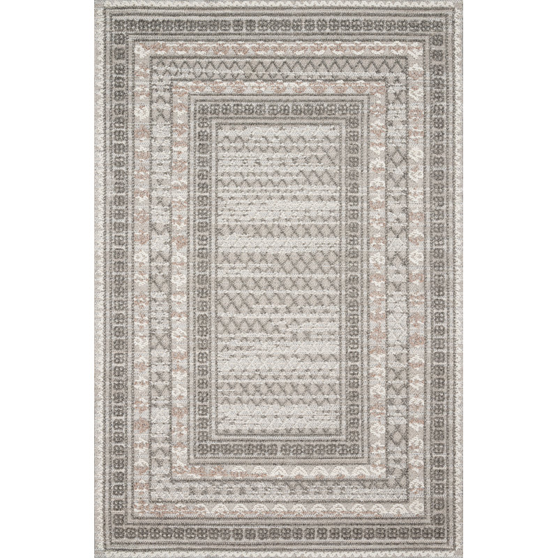 Tapis d'intérieur / extérieur gris Sleaford, Rectangle 7 pi 10 po x 10 pi 1 po