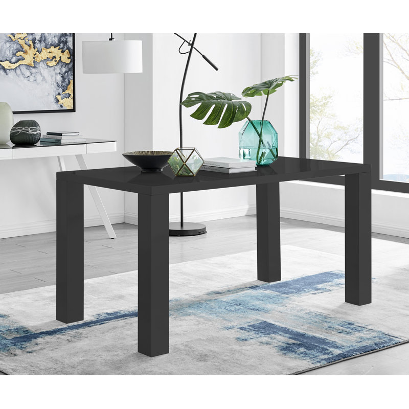 Table de salle à manger Eubanks, Noir, noir, noir, noir, L 31,5 po x L 59,06 po