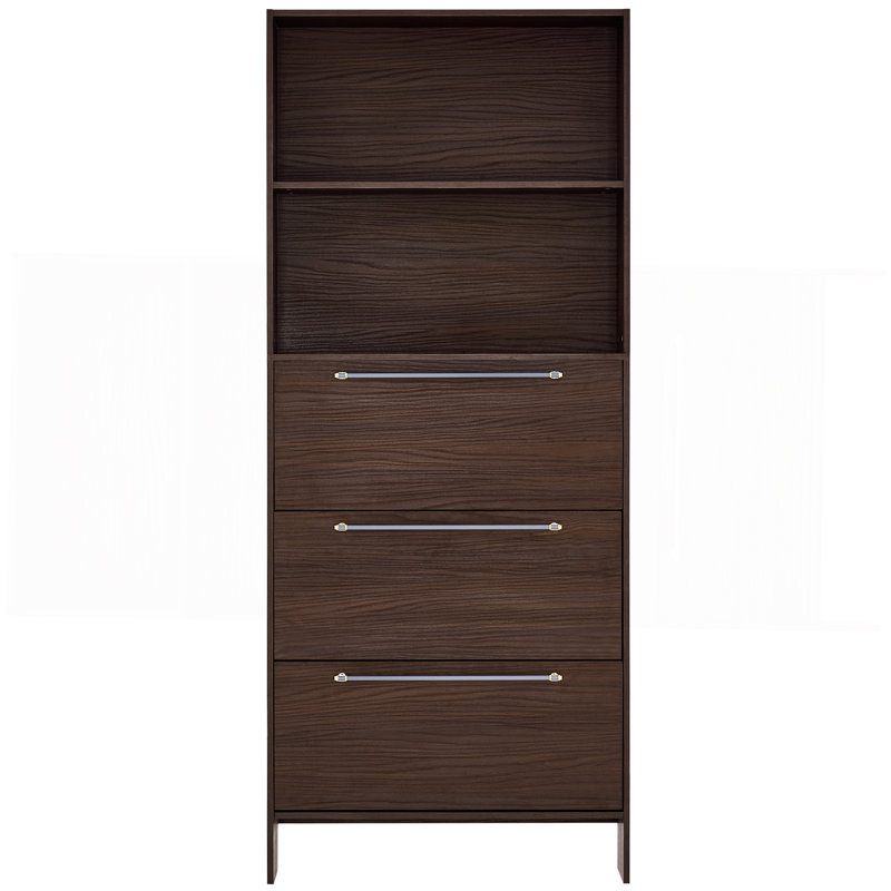 12 Pair Shoe Organizer With Top Storage Shelves, Narrow Shoe Cabinet With 3 Flip Drawers, 78.75'' Tall Shoe Rack With Open Shelves, For Entryway Hallway, Porch, Living Room - Walnut