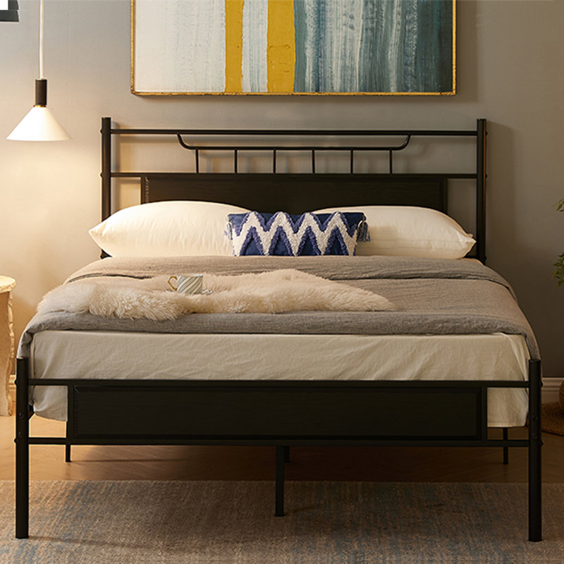 Twin Bed Frame, Double (4'6), Black
