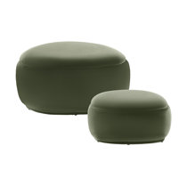 Extra Large Round 60 Ottoman (Handcrafted in NJ) - ModernLineFurniture®