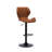 Enmond Swivel Adjustable Height Counter & Bar Stool with Metal Frame and Round Footrest, Faux Leather Counter Stool for Kitchen Island-1103858744