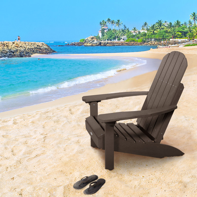 Willmar Classic Outdoor Adirondack Chair, Brown