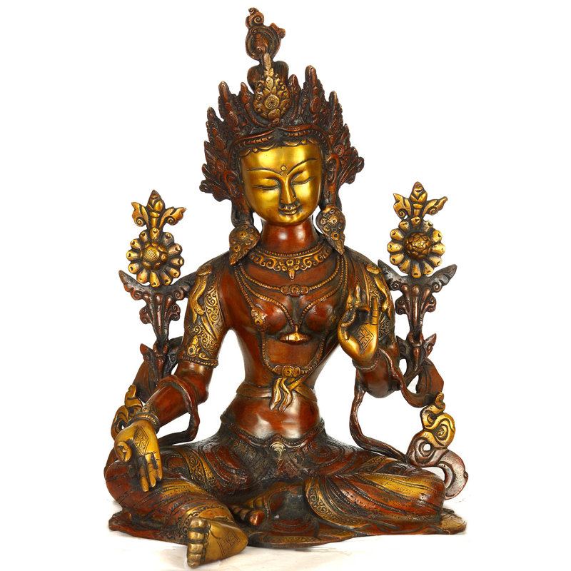Bouddha tibétain, déesse du sauveur, Tara verte