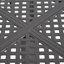 Table de salle à manger en aluminium avec motif tissé, abat-jour noir mat antique, base rouille, table d'extérieur 62,58 po x 28,47