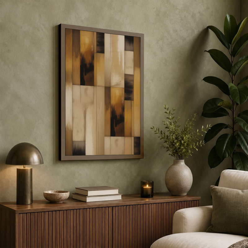 Earth Panels Minimalist - Wrapped Canvas, 36x24 - 91.4 x 61.0 cm, White Border