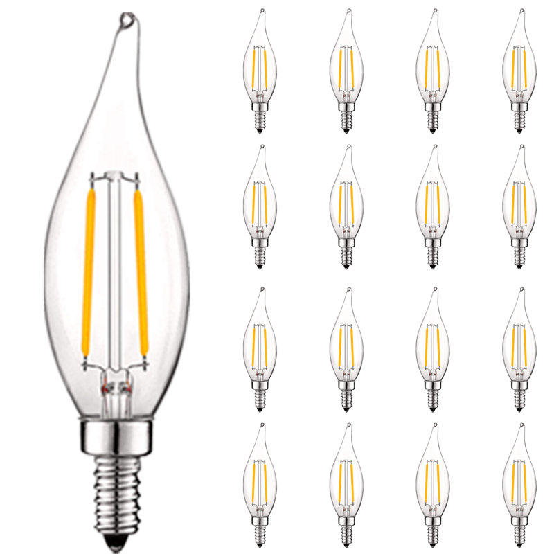 4 watts (équivalent à 40 watts), DEL CA11, ampoule à intensité variable, culot E12 / candélabre, 2700 K
