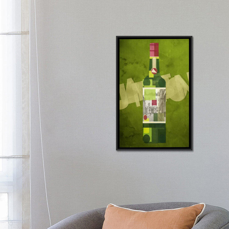 « jameson », impression sur toile tendue, H 26 po x l 18 po x P 1,5 po, Toile avec cadre noir, Pas de tapis