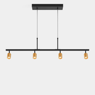 Luminaire suspendu sur rail 4 lumières Shura