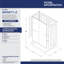 Cabine de douche rectangulaire coulissante 60 "x 76,75" Infinity-Z avec base incluse-20961223-20961225-20961229