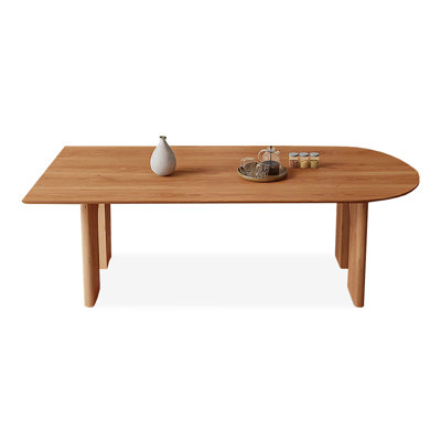 Modern Cherry Half-circle Solid Wood Dining Table
