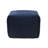 18" Blue Cotton Patchwork Pouf Ottoman
