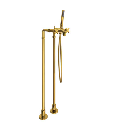 Lombardia Floor Mount Tub Filler