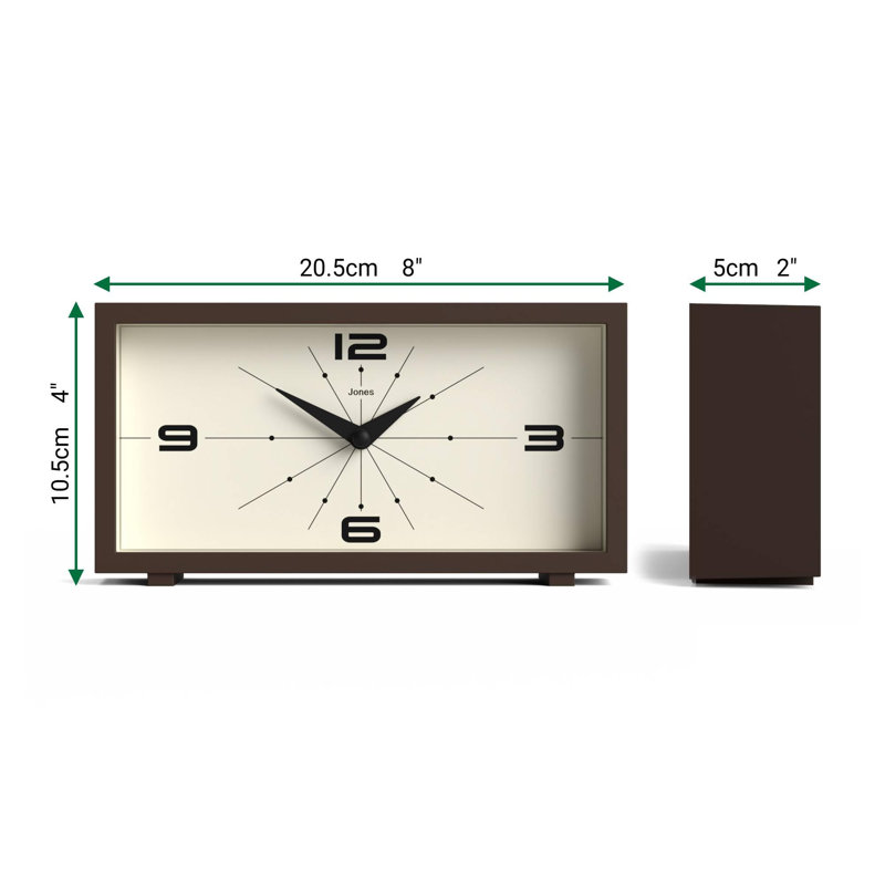 Analogue Plastic / Acrylic Quartz Movement / Crystal Tabletop Clock, Brown