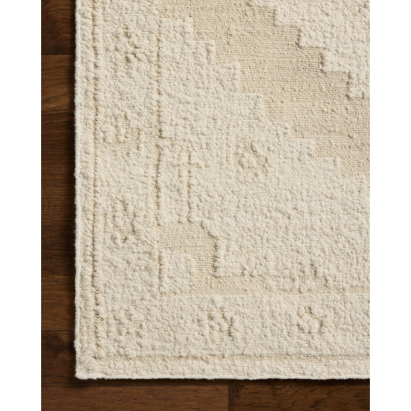 Tapis ivoire / naturel Marceli, Carré 1 pi 6 po