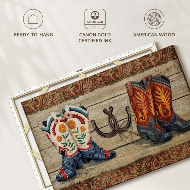 Lelar Wild West Boots IV, 8" H x 12" W
