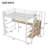 Metal Loft Bed With Desk, Storage Staircase And Led Light-772652037
