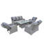 7 Seater Rattan Sofa Set With Firepit Table