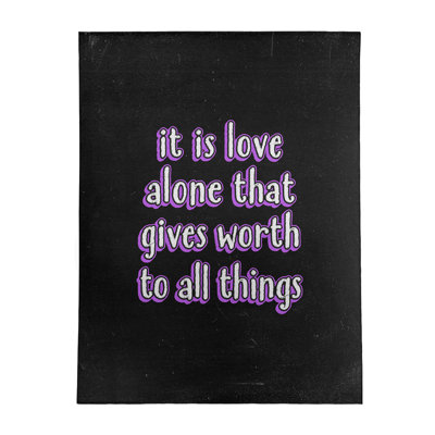 Tapis en polyester tableau noir style "love