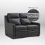 Causeuse inclinable électrique en cuir véritable Harpster-110447891