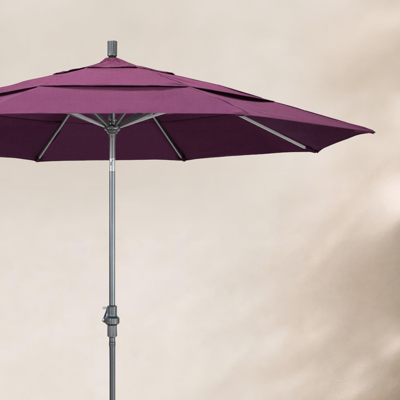 Broadmeade 11' Sunbrella® Umbrella, Hammertone Gray, Iris Sunbrella®