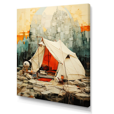 " Minimalism Camping Travel Collage "