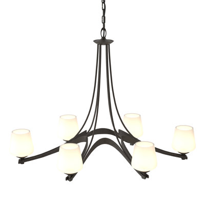 Oval Ribbon 6 - Light Shaded Classic/Traditional Chandelier