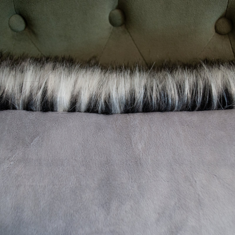 Thomas Collection® Variegated Gray Wolf Faux Fur Pillow, H-allrgnc Polyfill, 12" x 25"