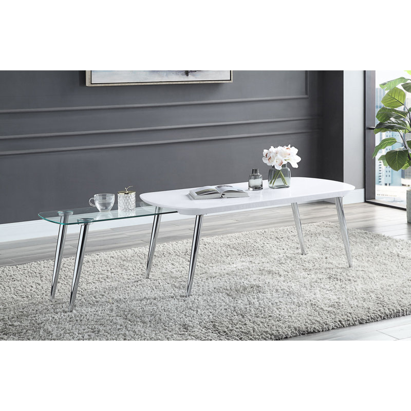 Table basse avec 6 pieds en métal