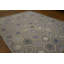 Tapis gris / blanc en laine noué à la main de conception unique 8 pi x 10 pi
