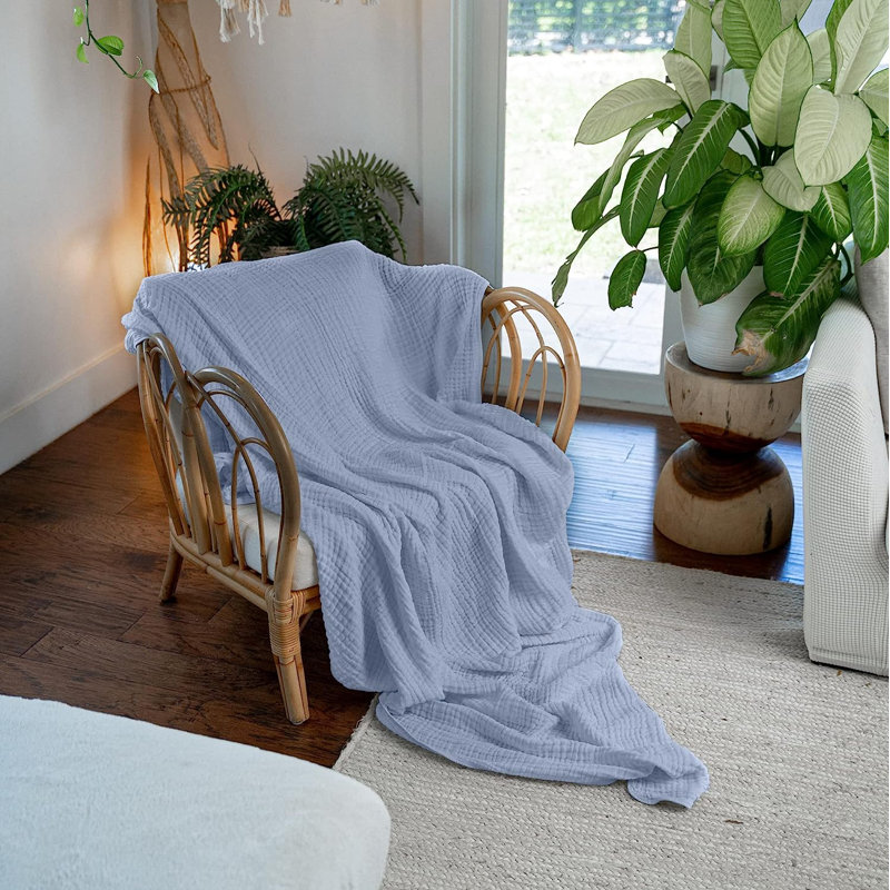 Comfy Cubs Muslin Blanket Twin, 229 x 168 cm - Soft, Lightweight, Breathable Cotton Blanket - 6-Layered Muslin Fabric, King