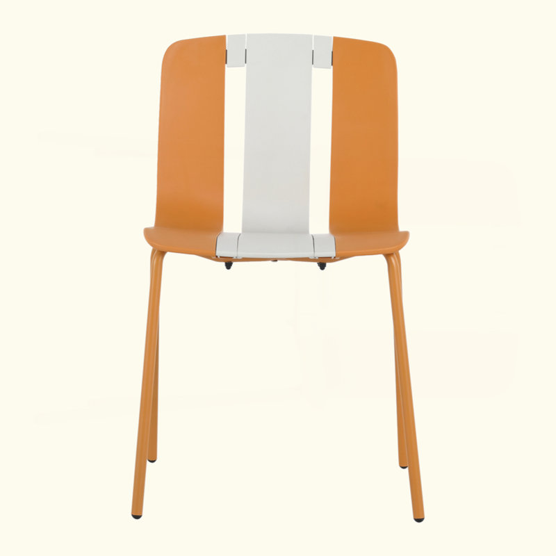 Chaises d'appoint Samson, Beige / orange / blanc