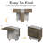 Folding Dining Table With 4 Chairs, 5 Pieces Extendable Table Set