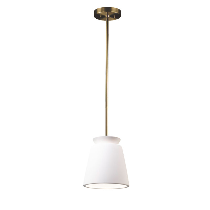 Luminaire suspendu en forme de dôme à 1 lumière Radiance, Laiton antique, Incandescente (non incluse), Patine antique