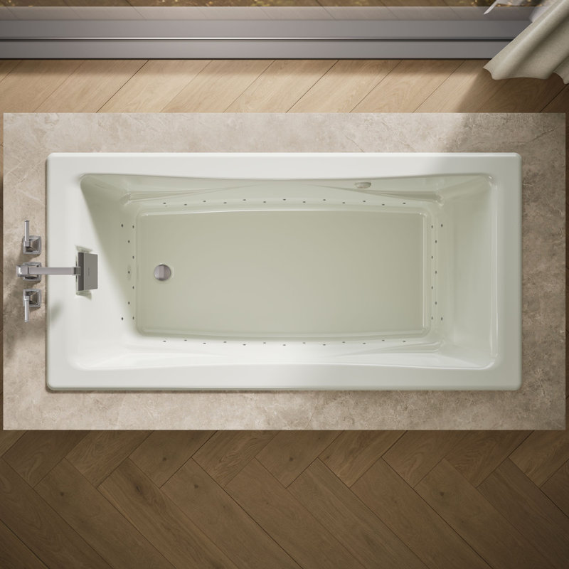 Tea-for-Two 72-in Heated Bubblemassage Air Bath, Dune