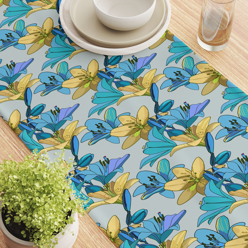 Fabric Textile Products, Inc. Table Runner, 100% Cotton, Floral 93, 16" x 108"