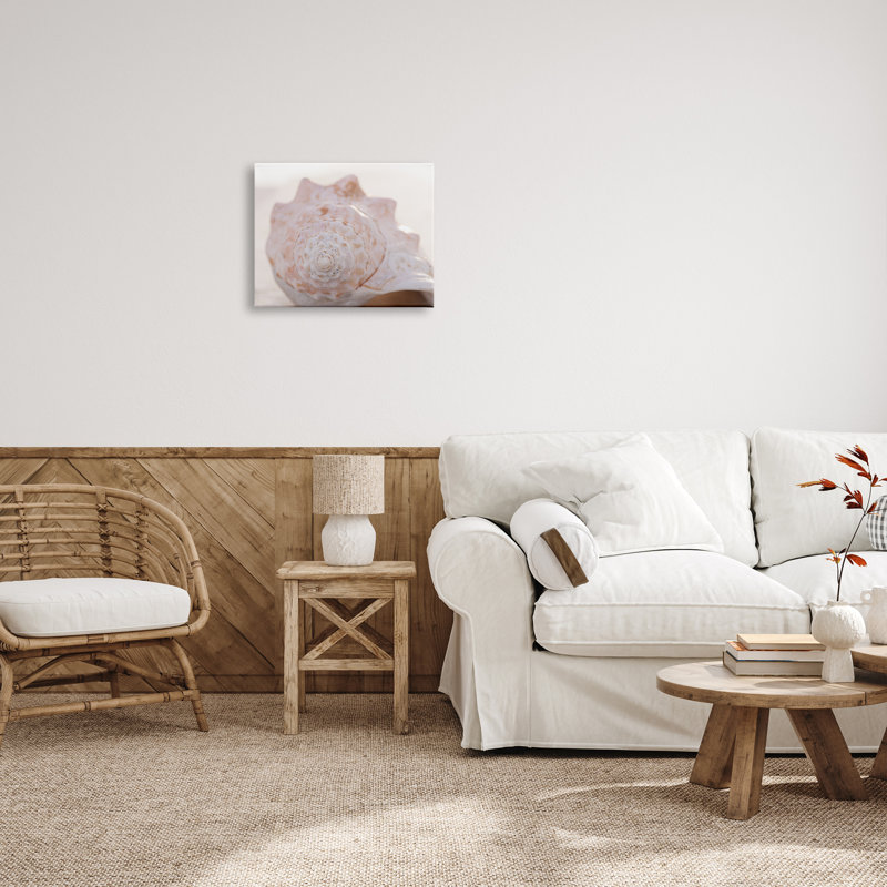 «Beach Life Conch Shell», photographie sur toile flottante par Elena Ray, H 16 po x l 20 po x P 1,5 po, Toile tendue