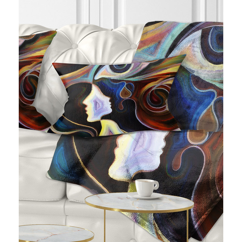  Coussin Abstract, Rectangulaire, 12 po x 20 po