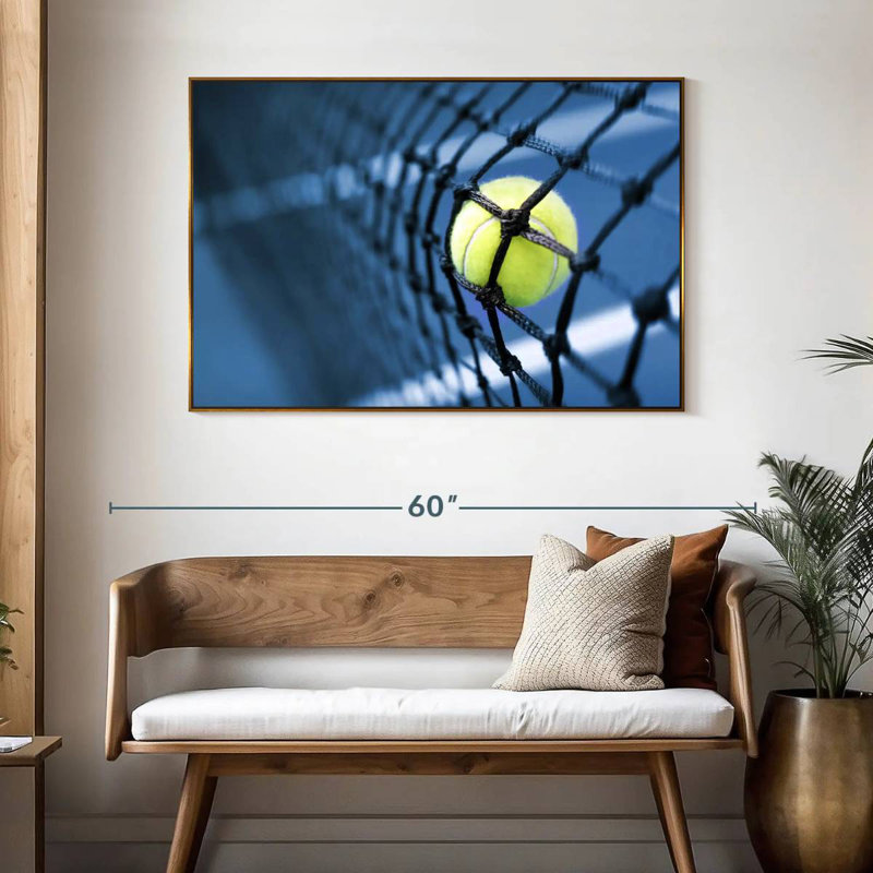 Filet de tennis, 46 po x 31 po, Cadre flottant doré