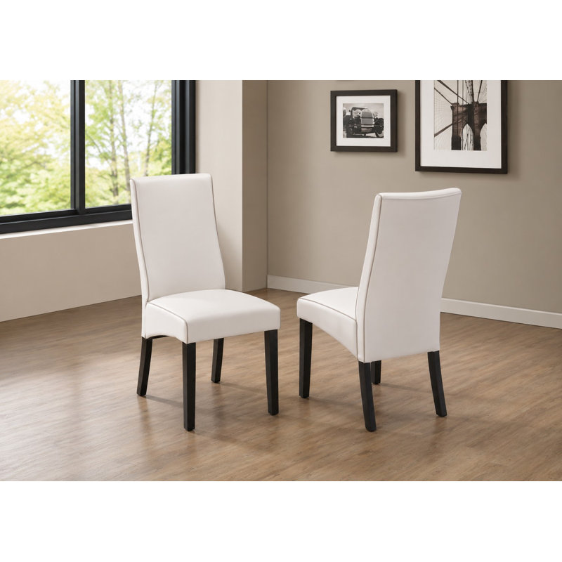 Olivier Upholstered Parsons Chair, White