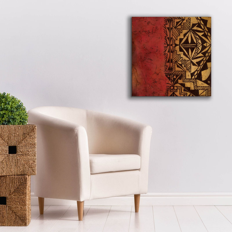  «Native Tradition 1» par Chariklia Zarris, art mural sur toile, 26 po x 26 po