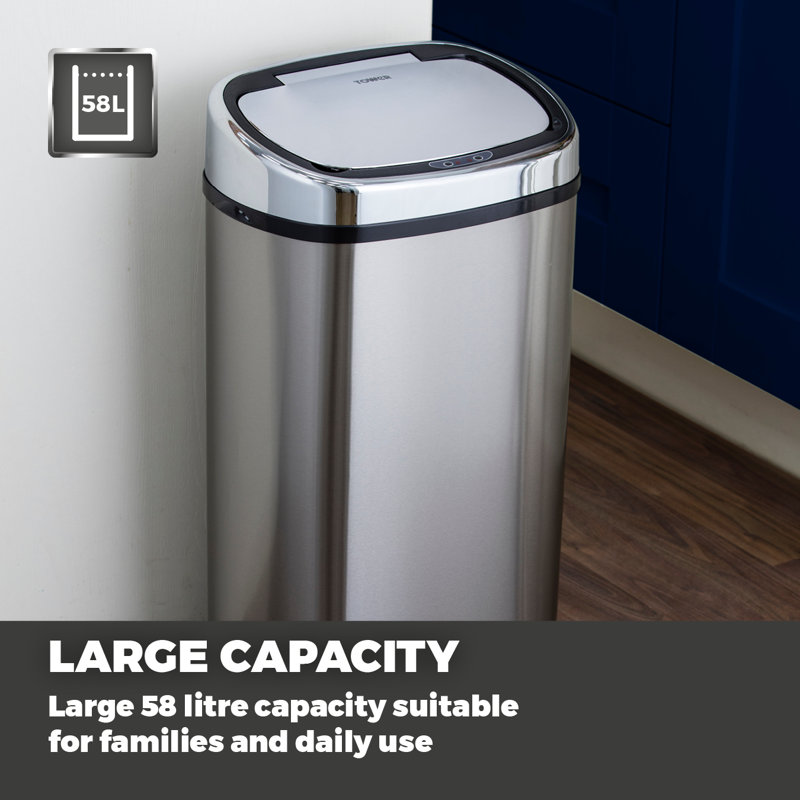 Steel Kitchen Trash Can