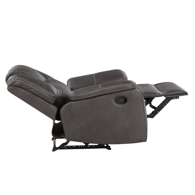 Amyjo 39" Wide Polyester Manual Standard Recliner, Gray