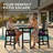 Height Patio Bar Table with HDPE Poly Lumber & Slatted Top, All-Weather Outdoor High Top Bistro Table for Deck Poolside Balcony, Easy Assembly (Chairs Not Included)-1991628542
