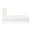 Mobilier de chambre très grand avec tête de lit tapissier en fausse fourrure au fini blanc perle, lit de style contemporain, base de lit en bois doux et moderne, sommier massif