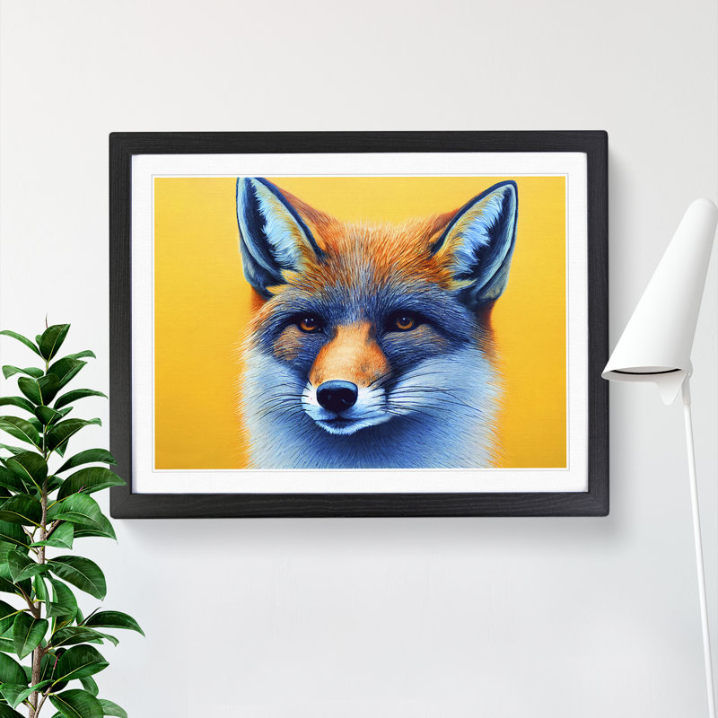 Classic Fox - Framed Print, Black, 46cm H x 64cm W x 2cm D