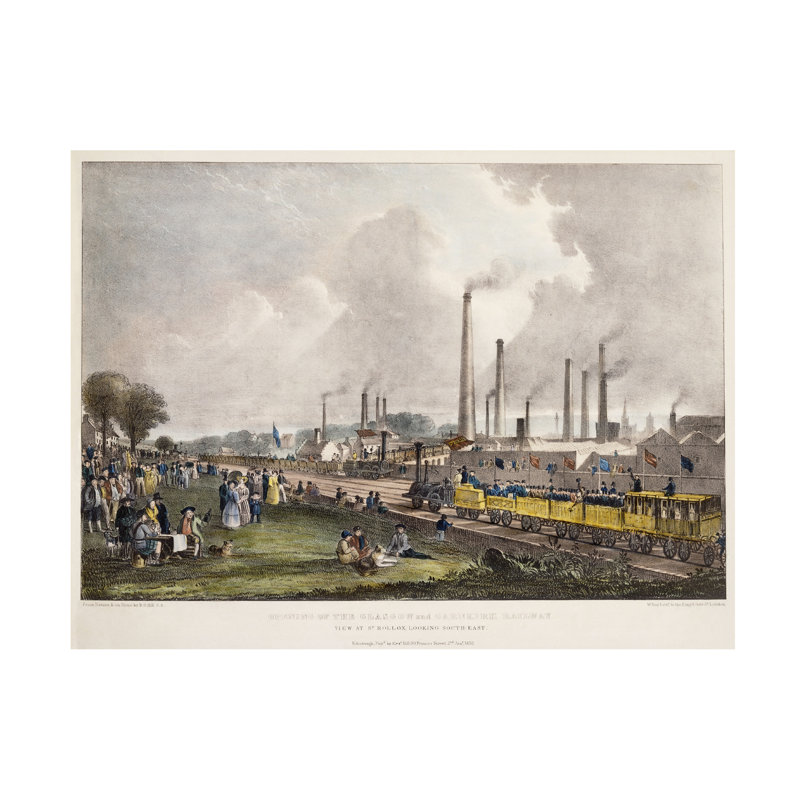 Art sur toile David Octavius Hill, Glasgow et Garnkirk, 1832, H 24 po x l 32 po