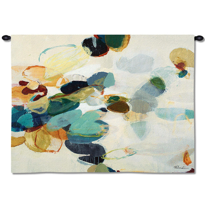 Tapisserie de pierres dispersées, H 35 po x l 35 po