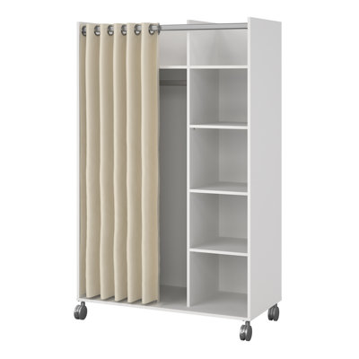 Mathian 1 Door Manufactured Wood Wardrobe